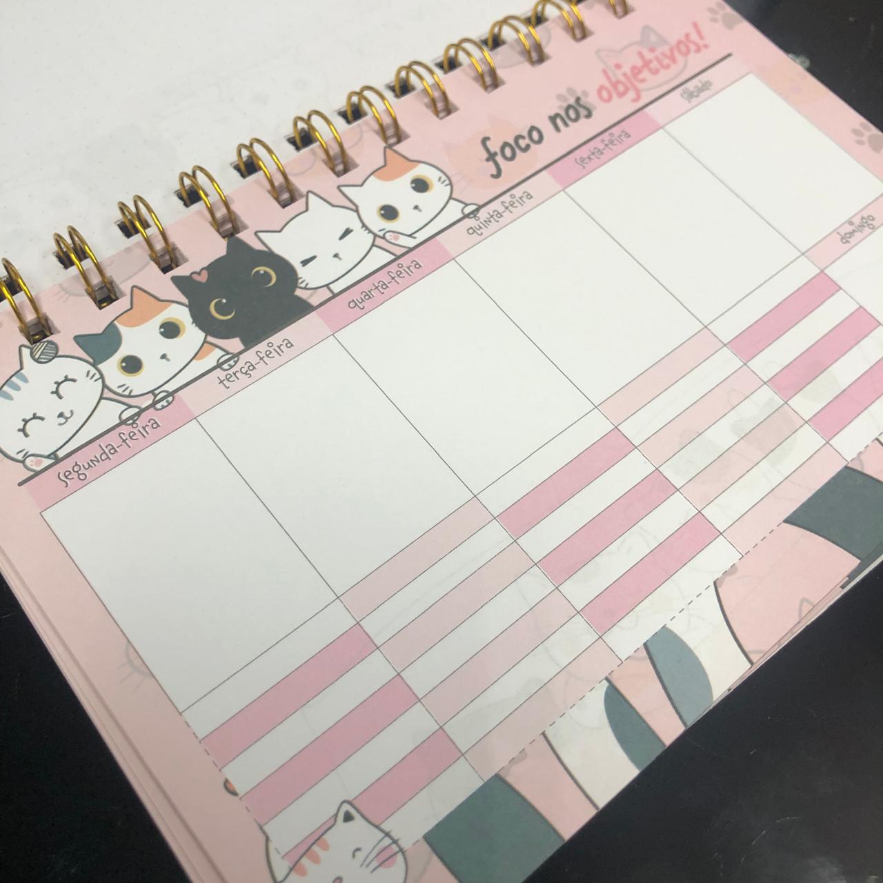 Planner Semanal Gatinho