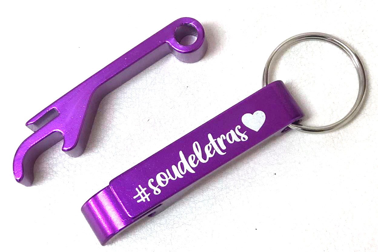 Chaveiro abridor #soudeletras