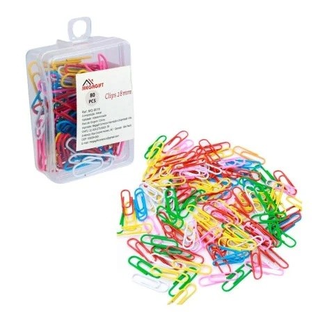Clips de Metal colorido 80 peças