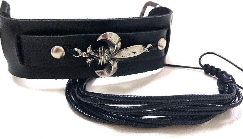 Conjunto pulseira Flor de Lis